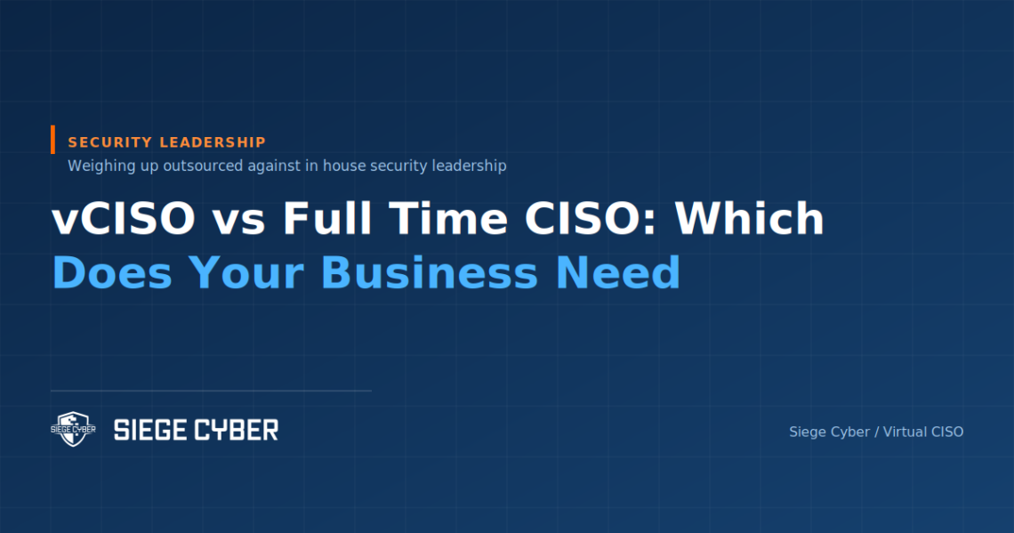 vCISO compared with a full time CISO for Australian businesses