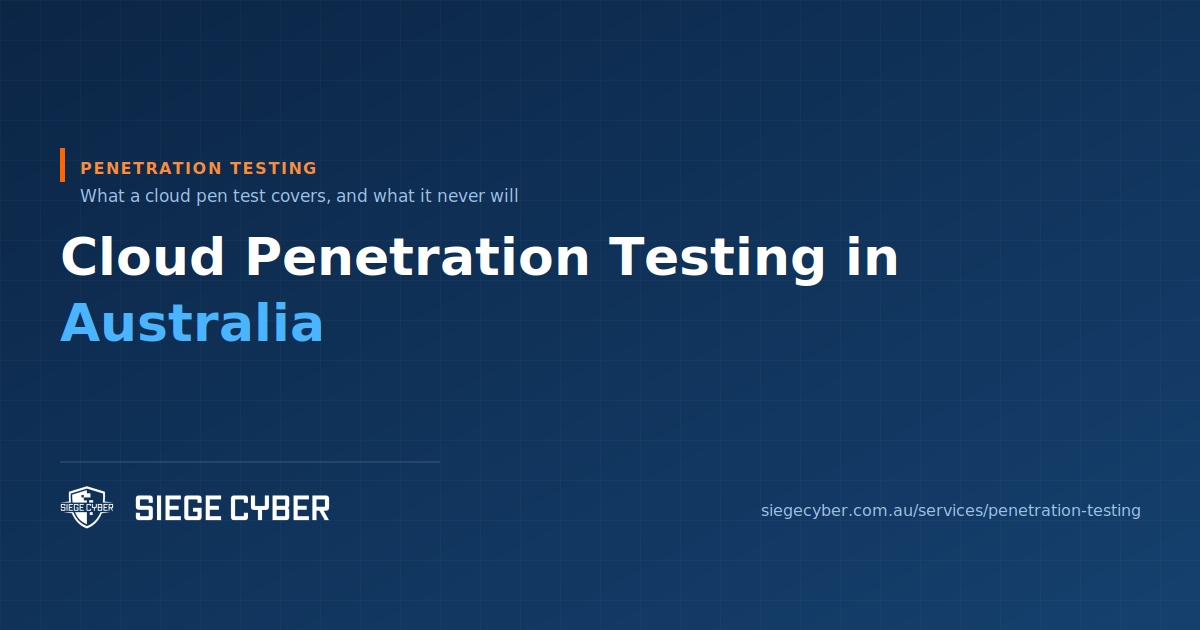 Cloud penetration testing in Australia, Siege Cyber guide