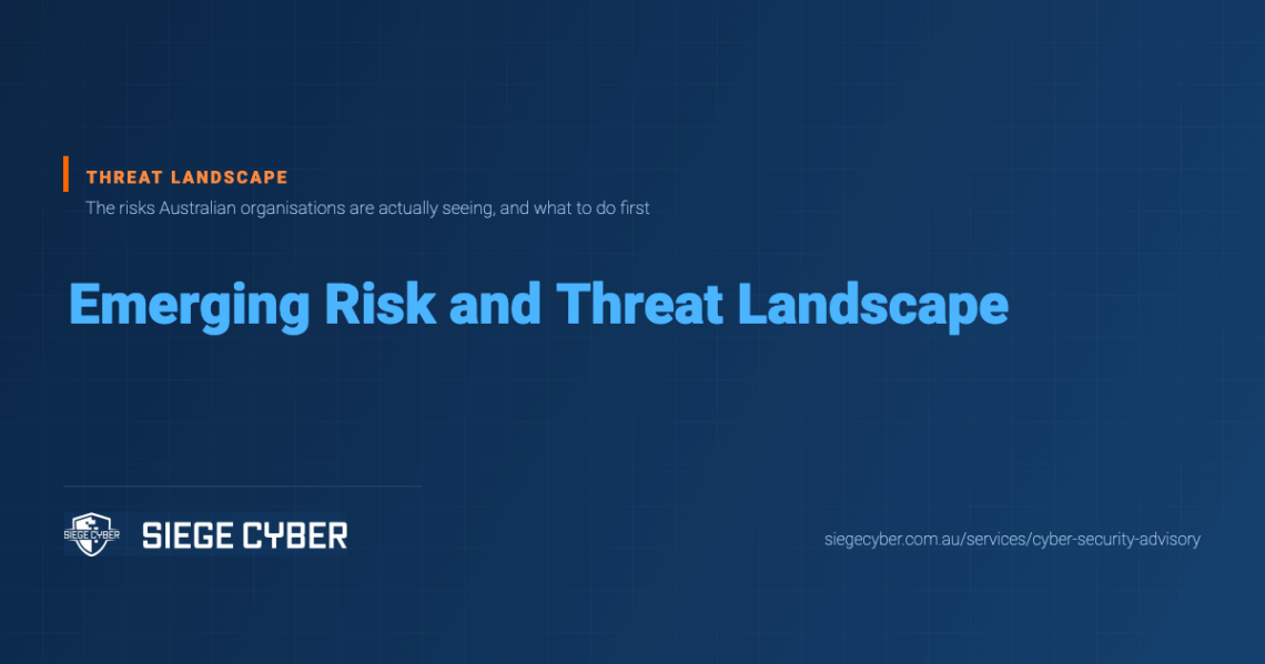 Cyber Security Emerging Risk and Threat Landscape in Australia