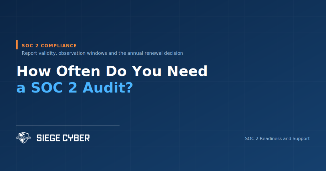 How often do you need a SOC 2 audit in Australia, Siege Cyber guide to report frequency