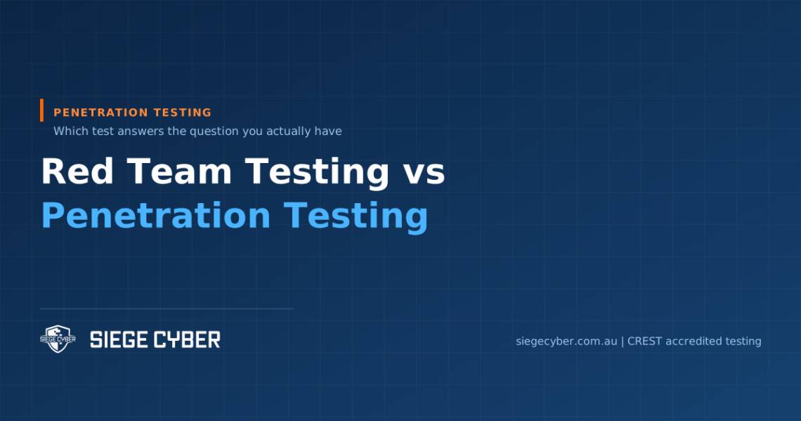 Red team testing vs penetration testing in Australia, Siege Cyber